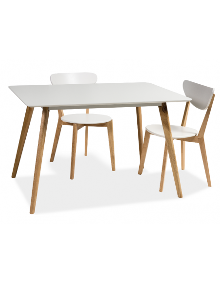 Table 6 personnes - Milan - 120 x 80 x 75 cm - Blanc