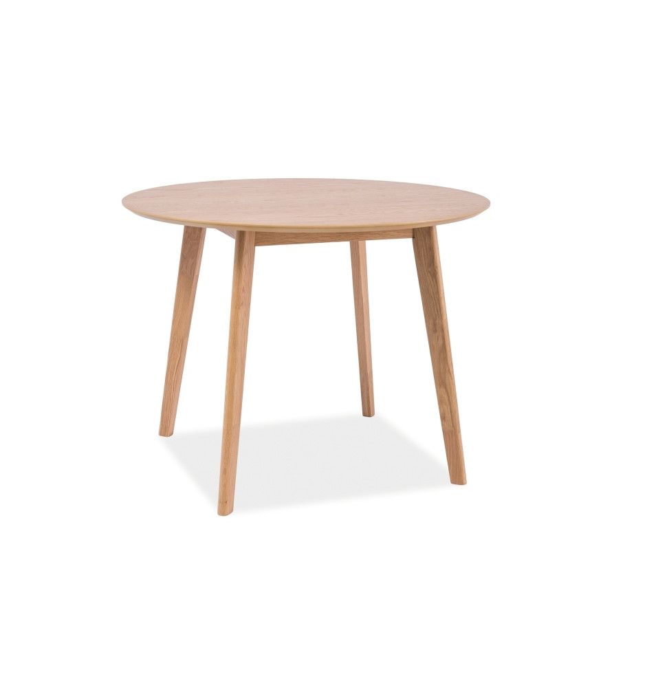 Table ronde - Mosso II - D 100 x H 75 cm - Couleur chêne