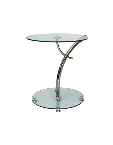 Table d'appoint - Muna - D 50 x H 55 cm - Verre