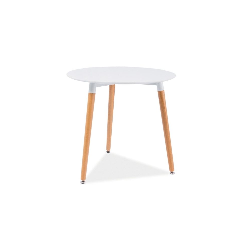 Table ronde - Nolan III - D 80 x H 75 cm - Blanc