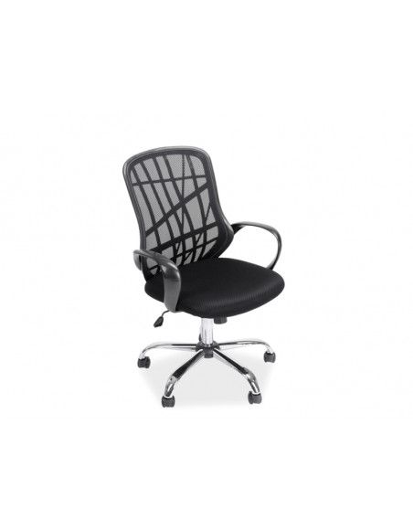 Chaise de bureau à roulettes - Dexter - 51 x 45 x 95 cm - Noir