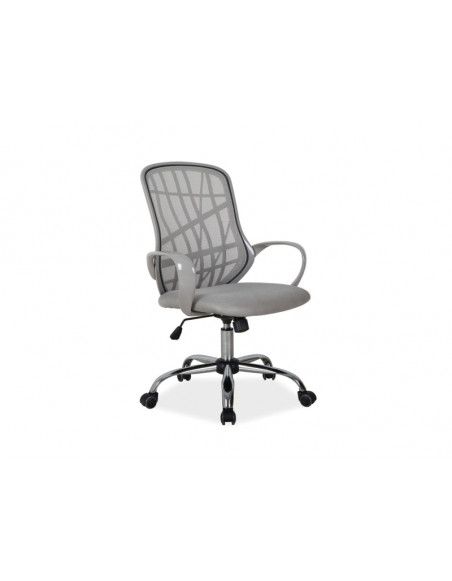 Chaise de bureau à roulettes - Dexter - 51 x 45 x 95 cm - Gris