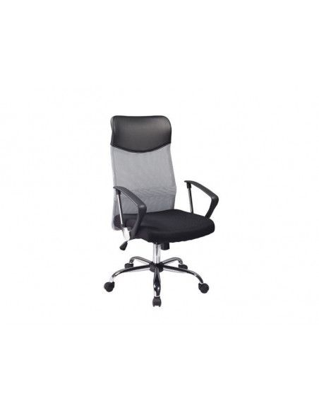 Chaise de bureau à roulettes - Q025 - 62 x 50 x 107 cm - Tissu - Gris