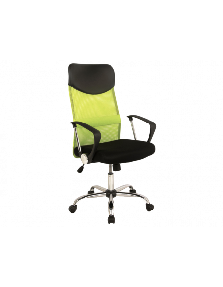 Chaise de bureau à roulettes - Q025 - 62 x 50 x 107 cm - Tissu - Vert
