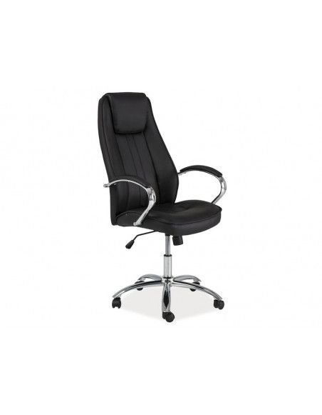 Chaise de bureau à roulettes - Q036 - 61 x 53 x 117 cm - Noir