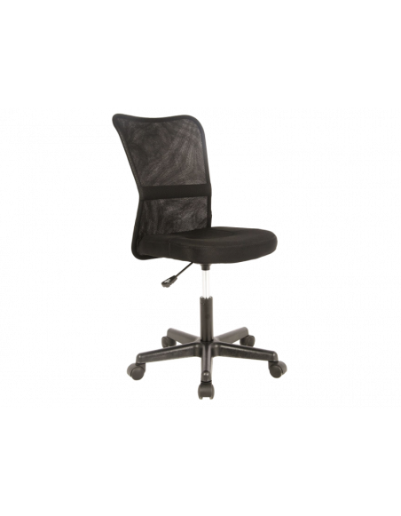 Chaise de bureau à roulettes - Q121 - 41 x 41 x 74 cm - Noir