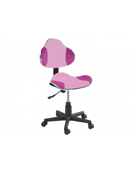 Chaise de bureau à roulettes - QG2 - 48 x 41 x 84 cm - Rose