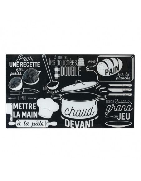 Cache plaque de cuisson en verre - 52 x 30 cm