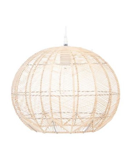 Suspension sphère en rotin - D 38 x H 52 cm - Beige