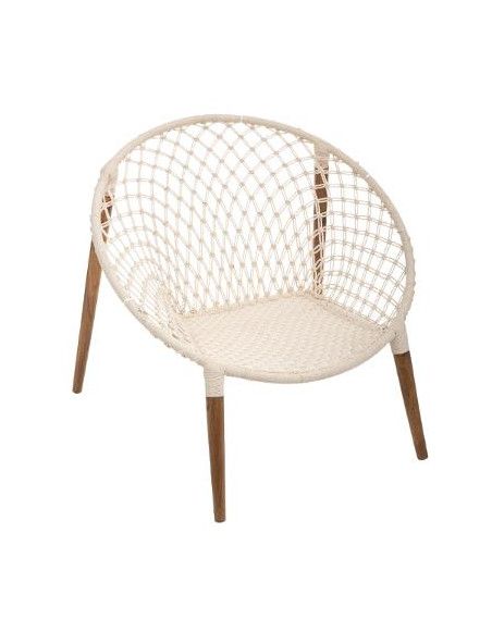 Fauteuil filaire - Manguier - Beige