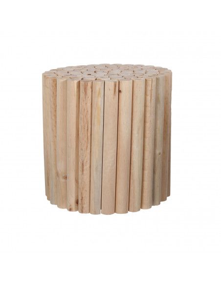 Tabouret rondin en bois - Beige