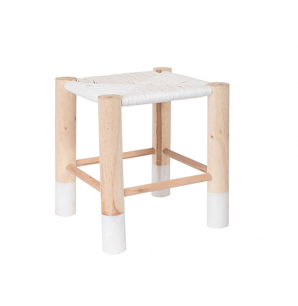 Tabouret style Marocain - Blanc