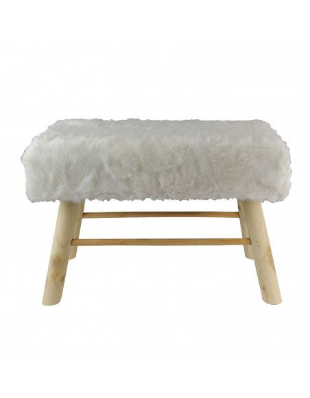 Banc en imitation fourrure - Blanc