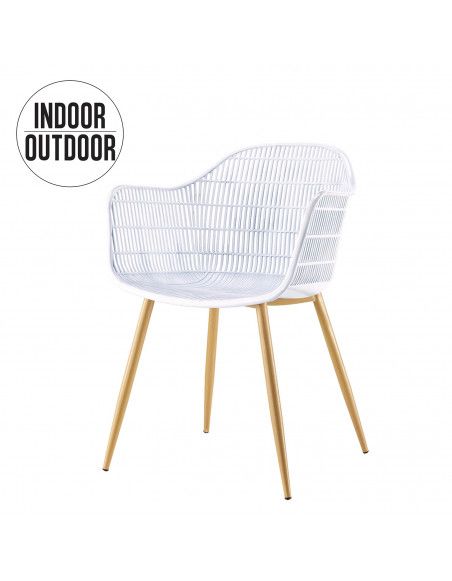 Fauteuil Becker - L 62,5 cm - Blanc