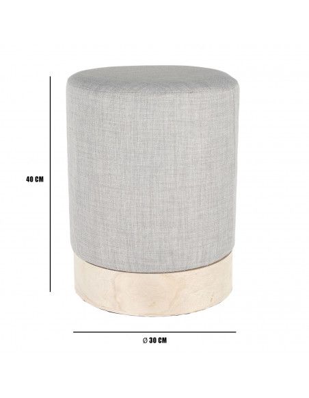 Pouf scandinave - Gris clair