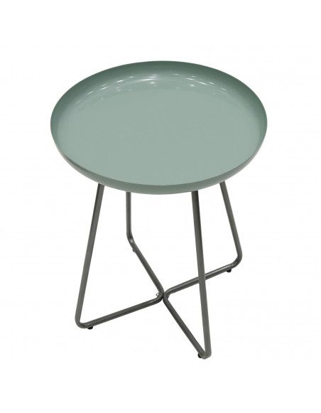 Table d'appoint ronde Glossy - Vert
