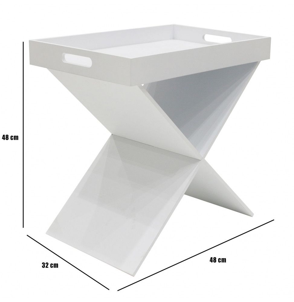Table plateau rectangulaire - Blanc
