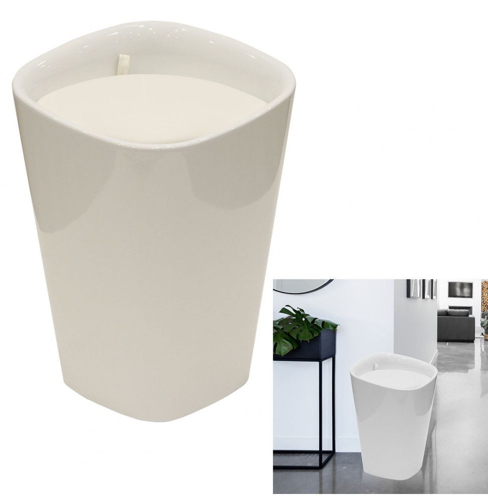Tabouret coffre Skyler - Blanc