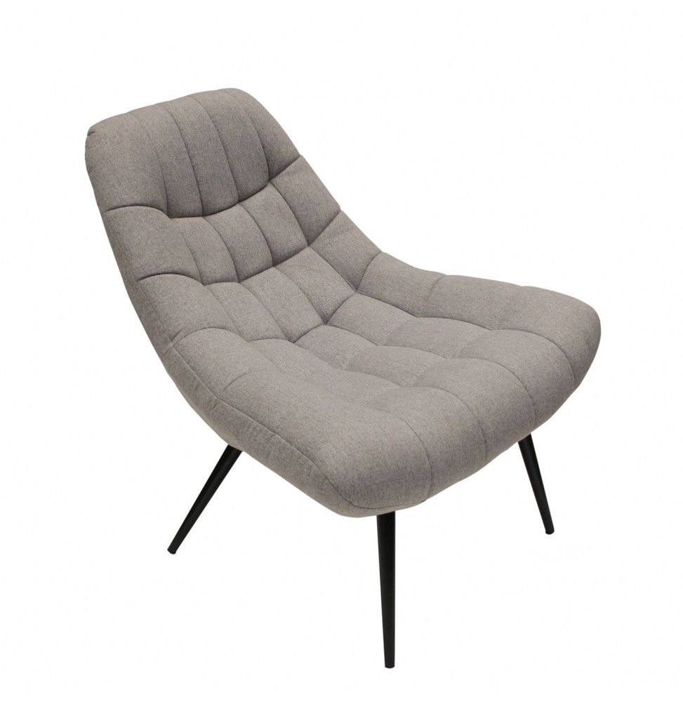 Fauteuil capitonné Camden - Gris