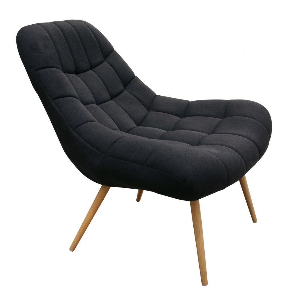 Fauteuil capitonné Camden - Noir