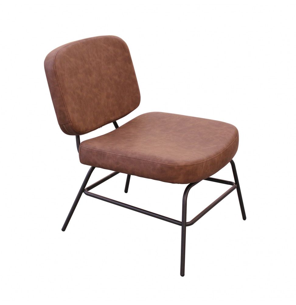 Fauteuil rembourré Detroit - Marron