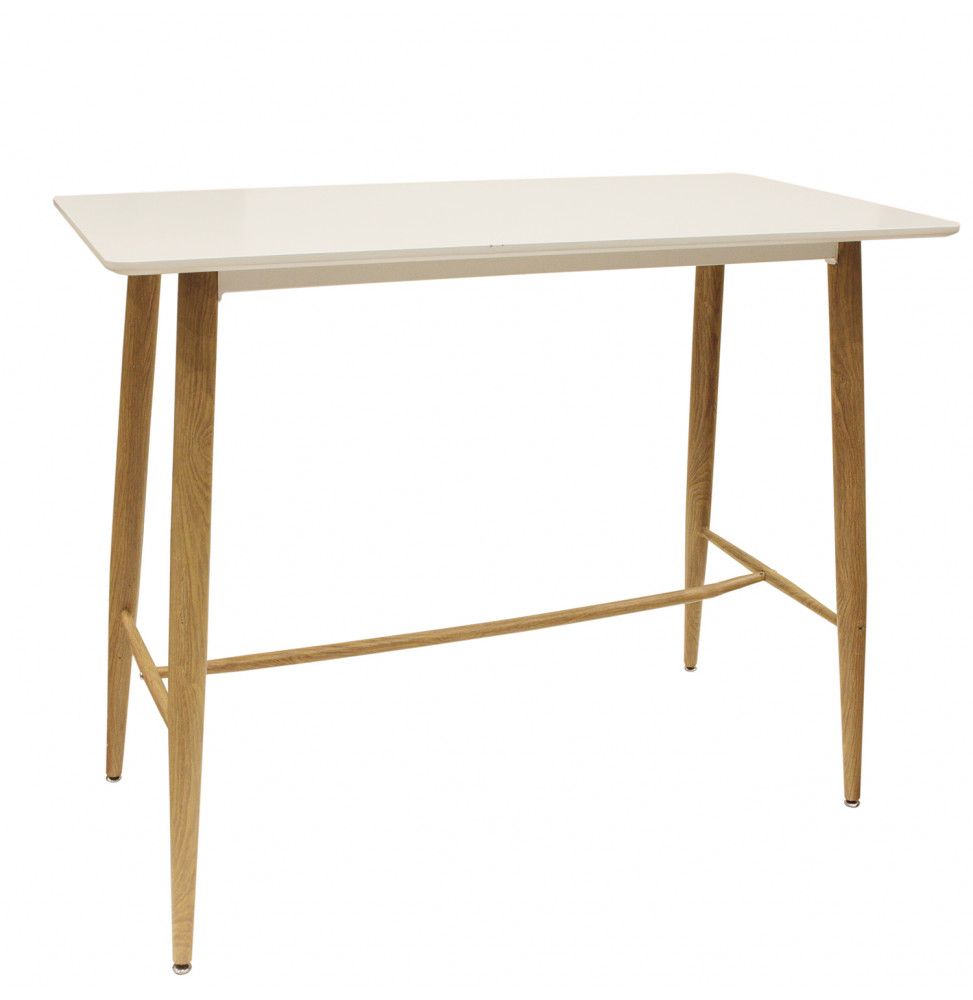 Table mange debout - L 115 x l 60 x H 102 cm - Blanc