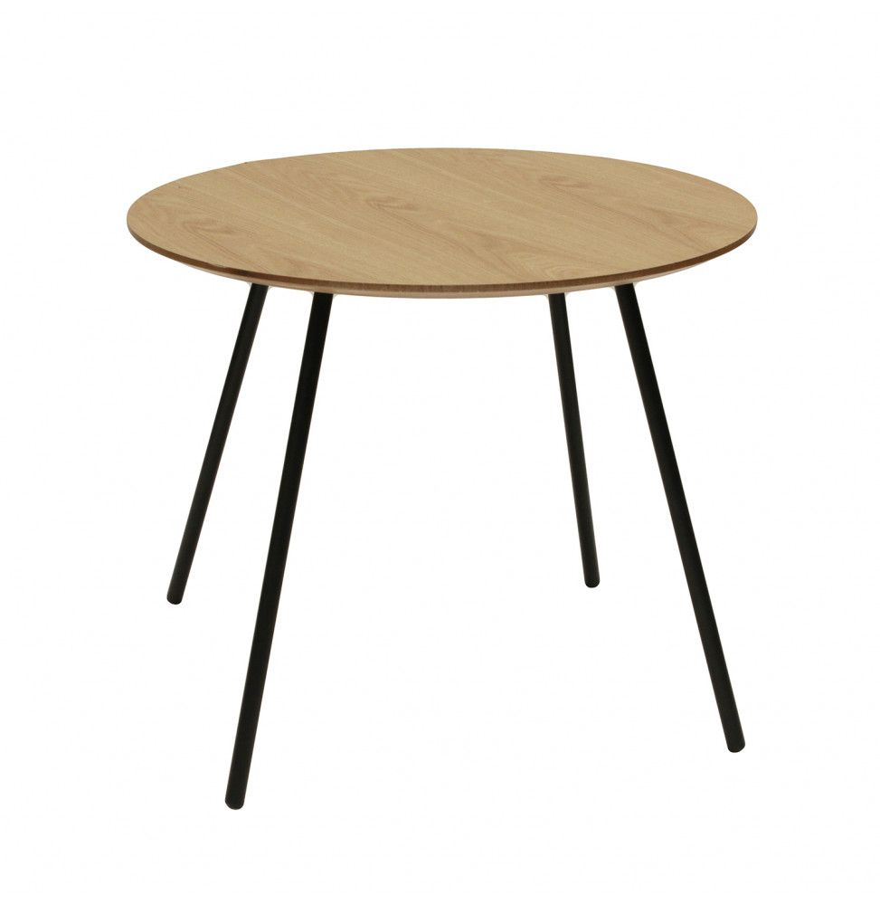 Table en bois Phoenix - D 55 x H 45 cm - Beige