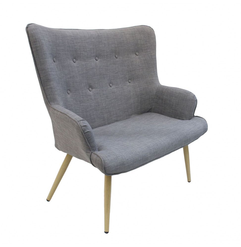 Canapé Helsinki - L 118 x l 72 x H 100 cm - Gris
