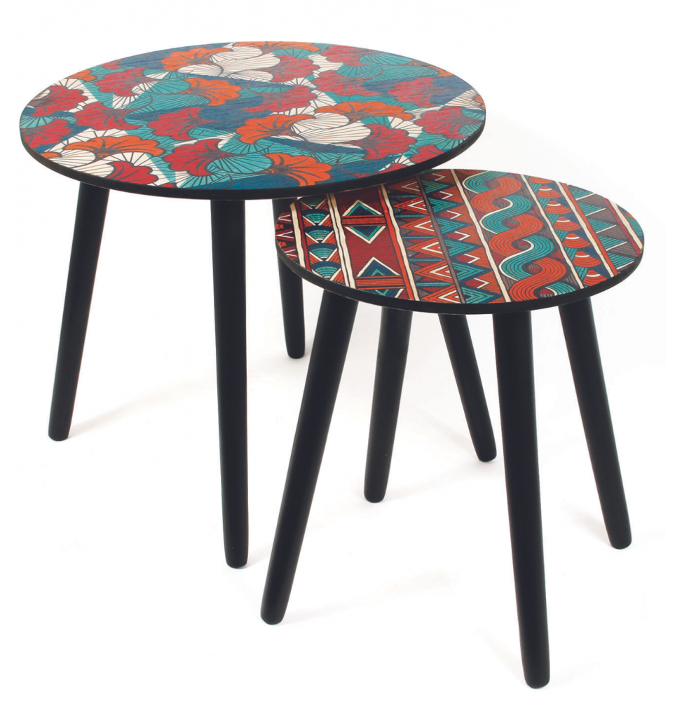 Tables gigognes Wax - Bleu