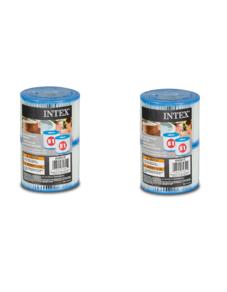 2 Lots de 2 cartouches de filtration  soit 4 cartouches - Cartouches pour SPA - Intex