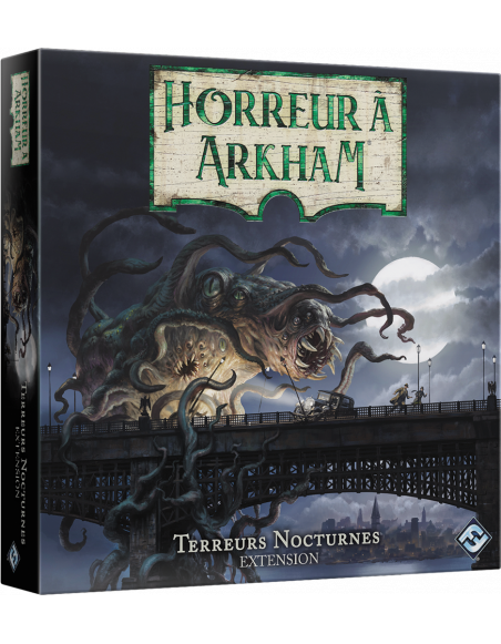 Jeu de plateau Horreur à Arkham - Terreurs Nocturnes - Extension - 1 à 6 joueur - Dès 14 ans