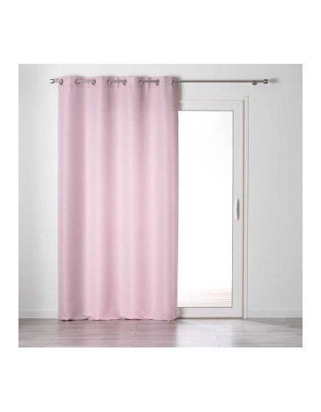 Rideau à oeillets 140 x 240 cm - Tamisant - Chambray Glory - Rose