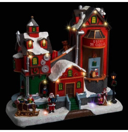 Achat Village de Noel Miniature du Père Noel 17 LED Blanc Chaud