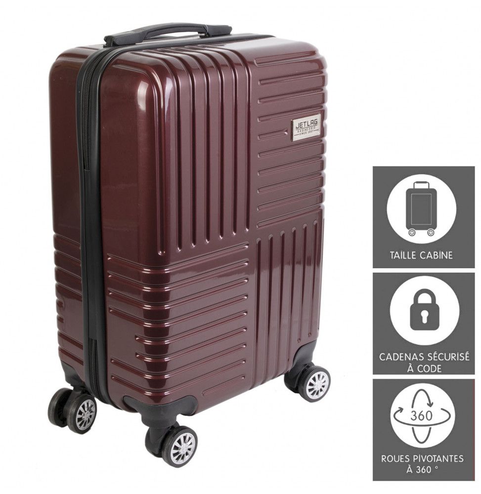 Valise cabine Madrid - Rouge bordeaux - 35 L