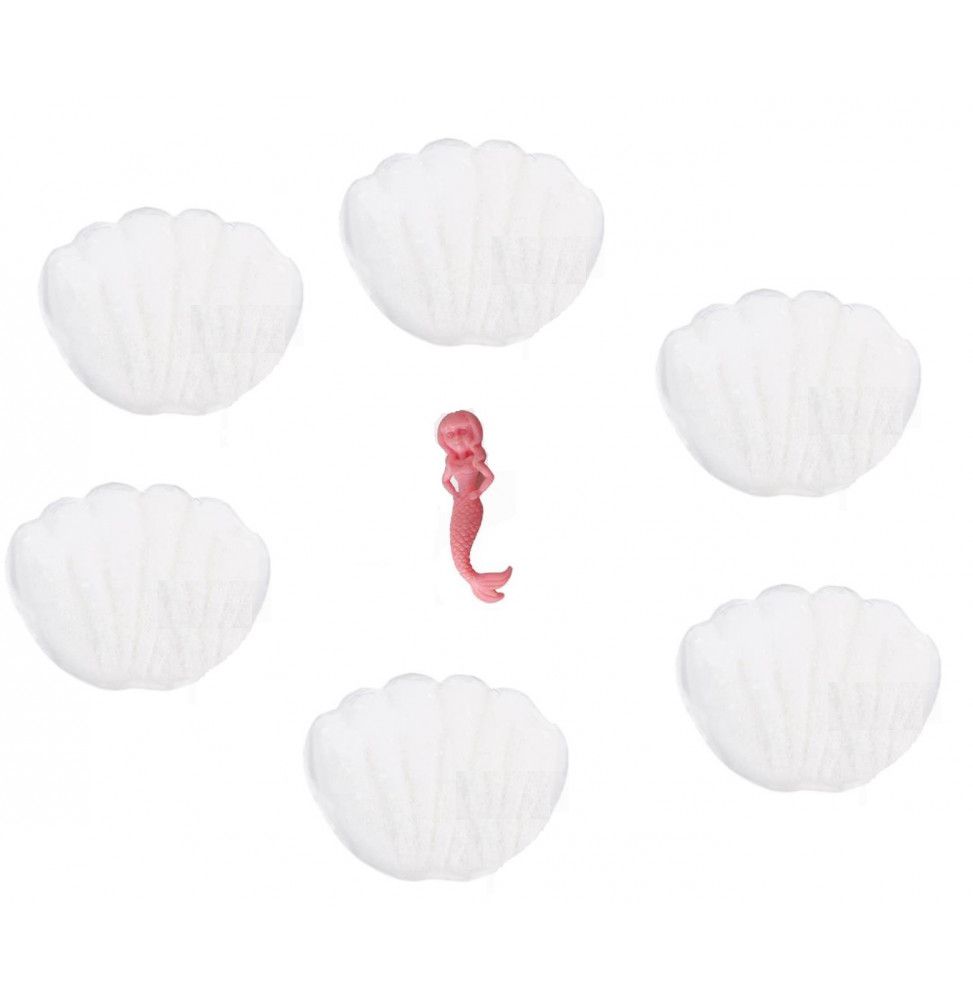 Oeuf magique - Coquillage effervescent - Contenu surprise - Lot de 6