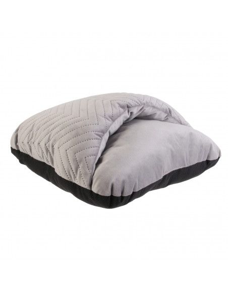 Chausson double en velours - Gris et noir - Taille unique