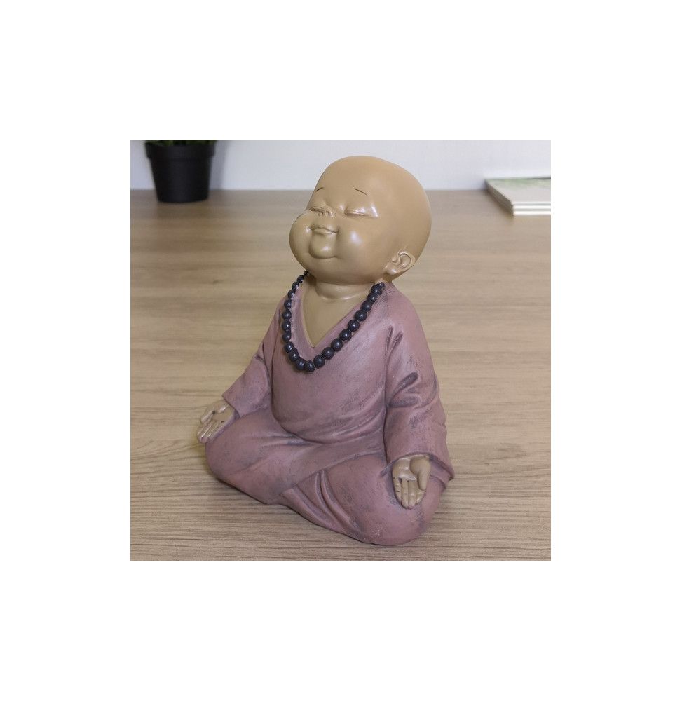 Statuette zen Bouddha 2 - L 11,3 x l 10 x H 13,7 cm