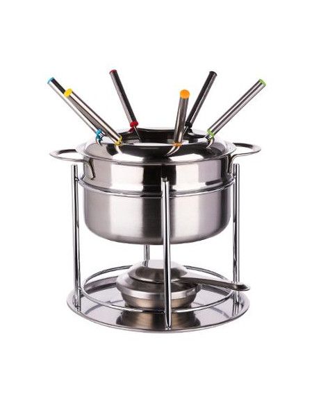 Service à fondue en inox - 6 personnes