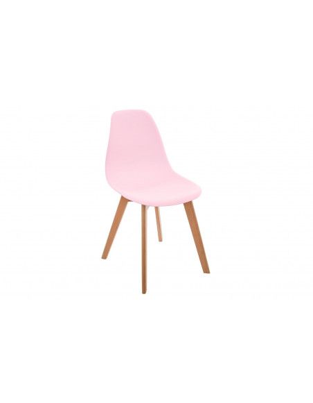 Chaise rose scandinave  pour enfant - Rose