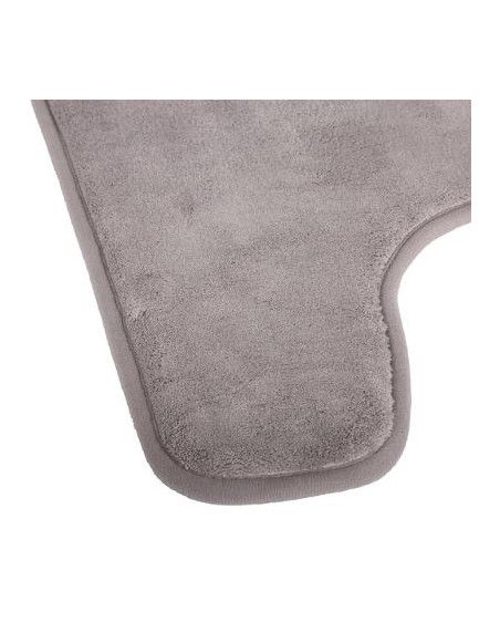 Tapis ultra doux contour WC - L 48 x l 48 cm - Taupe