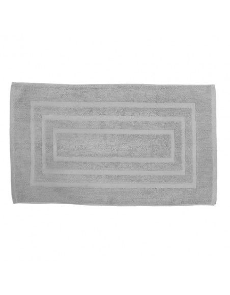 Tapis de bain 100% coton - 50 x 85 cm - Gris clair