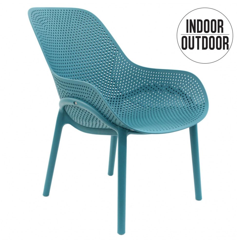 Fauteuil Malibu - L 77,5 x P 59 x H 82 cm - Bleu