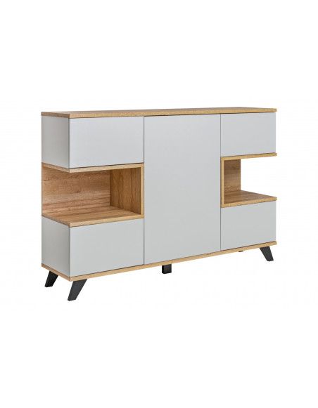 Buffet Bogota - L 160 x P 40 x H 106 cm - Beige et gris