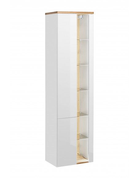 Ensemble meubles de salle de bain complet avec miroir LED - Blanc - 80 cm -