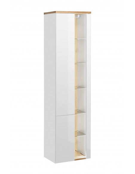Ensemble meubles de salle de bain complet avec miroir LED - Blanc - 80 cm -