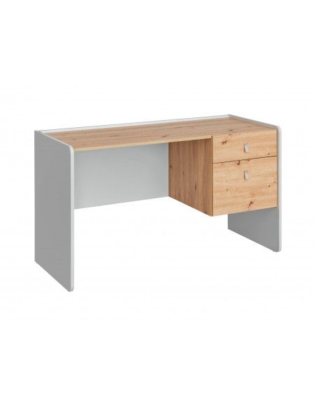 Bureau Vivero - L 134 x P 57 x H 78 cm - Gris et marron