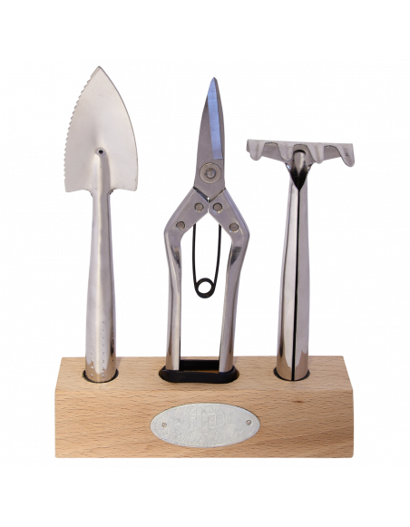 Set outils de jardin d'intérieur - 3 outils - Acier inoxydable