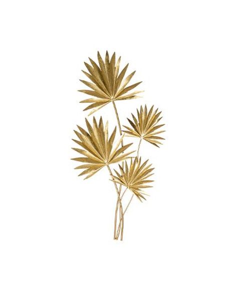 Décoration feuille - Métal - Doré