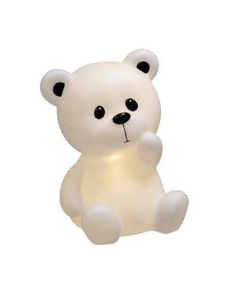 Veilleuse ourson - H 30 cm - Blanc