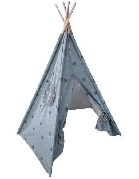 Tipi pour enfants - L 130 cm x l 130 cm - Bleu